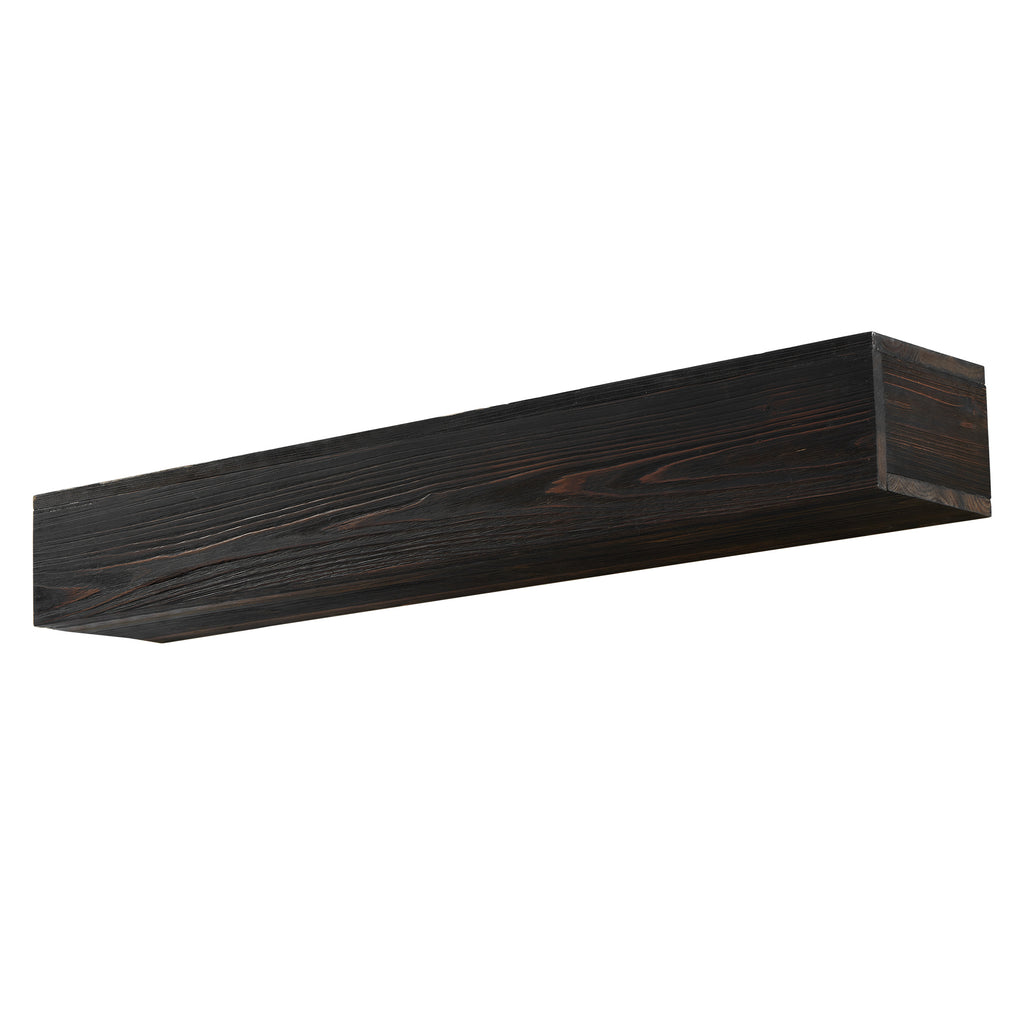 72" Rustic Wood Fireplace Mantel,Wall-Mounted & Floating Shelf for Home Decor Espresso