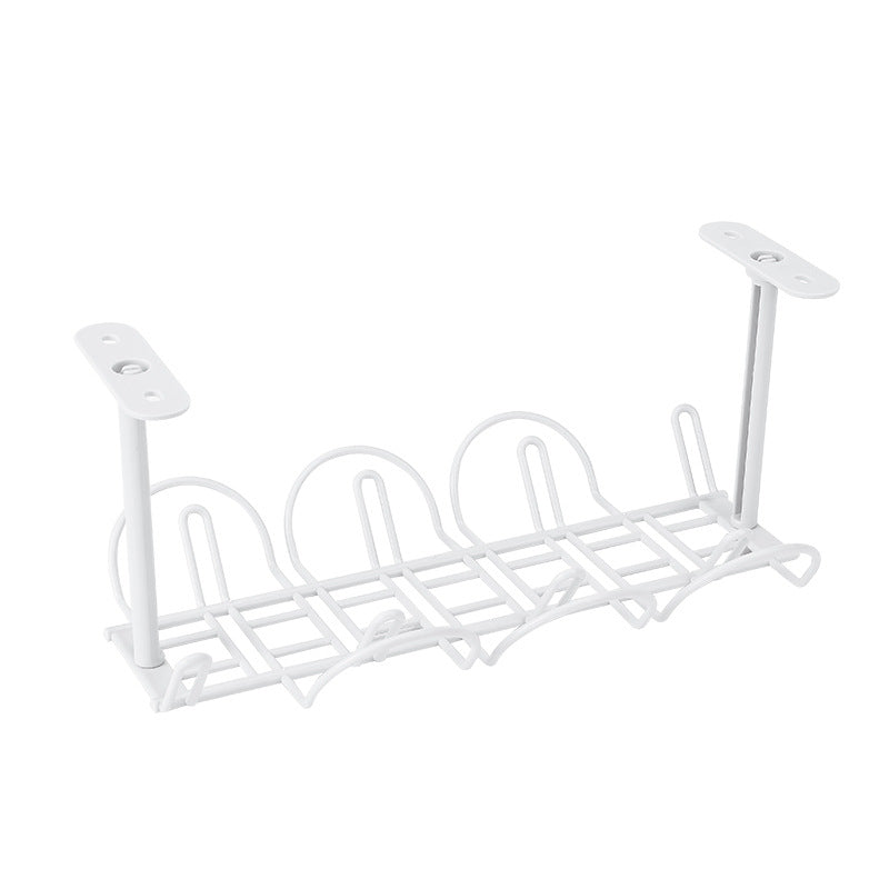 Table Bottom Power Cord Inserting And Arranging Rack Towing Board Interlayer Hanging Basket Layered Rack Cord Board Storage Rack