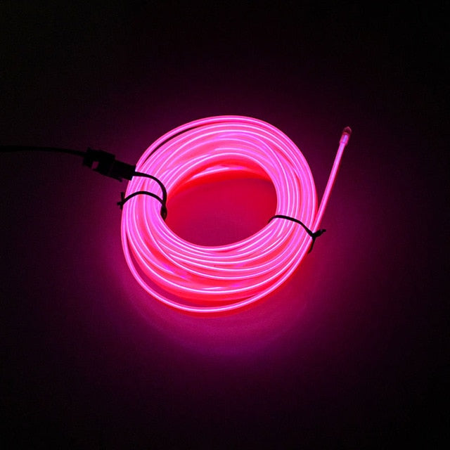5m car interior accessories atmosphere lamp colorful cold light line with USB DIY Decorative Dash board Console Door LED Light