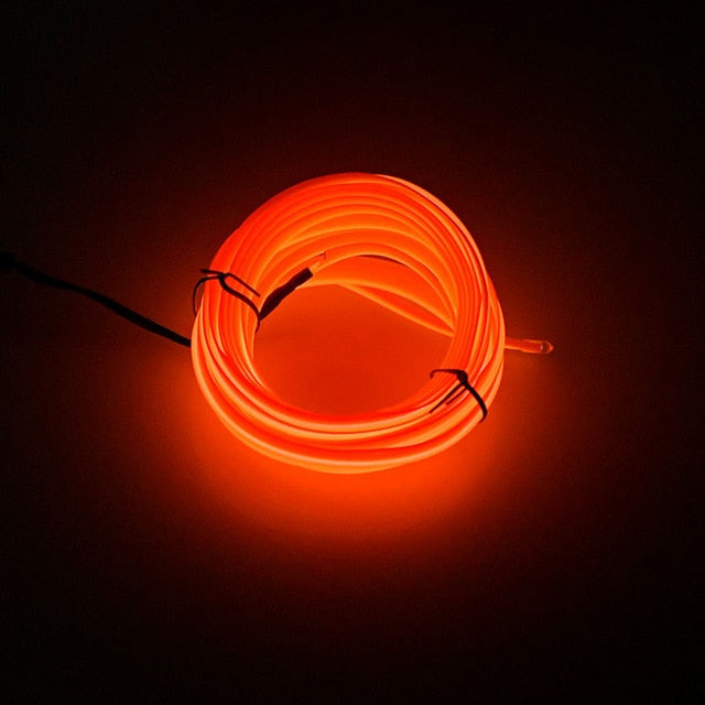 5m car interior accessories atmosphere lamp colorful cold light line with USB DIY Decorative Dash board Console Door LED Light