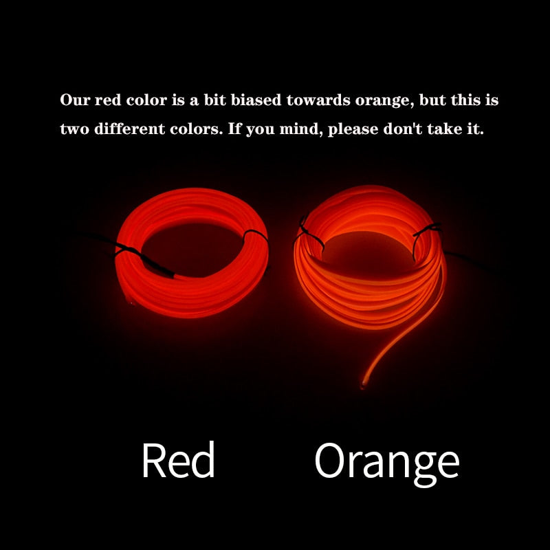 5m car interior accessories atmosphere lamp colorful cold light line with USB DIY Decorative Dash board Console Door LED Light