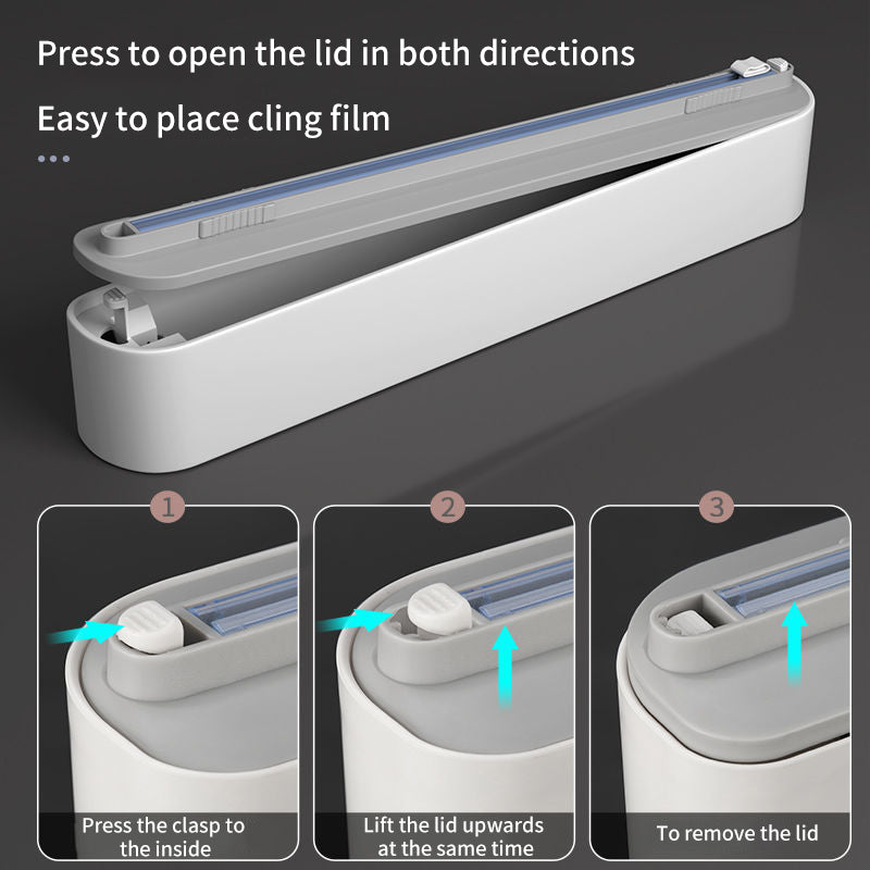Kitchen Disposable Cling Film Cutter Home Cling Film Cover Food Special Cutting Box Magnetic Suction Refrigerator Magic Tool