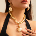 Exaggerated Geometry Cyber Style Bead Necklace Jewelry Simple Bead Neck Chain Choker Female
