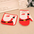 Christmas Microwave Gloves Meal Mat Christmas Home Decor Table Mat Insulation Mat