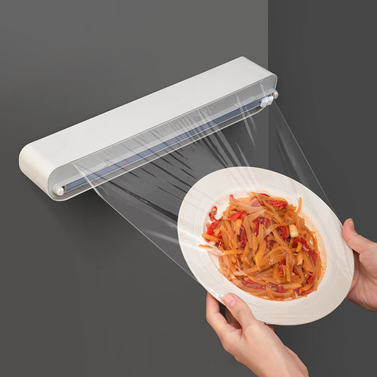 Kitchen Disposable Cling Film Cutter Home Cling Film Cover Food Special Cutting Box Magnetic Suction Refrigerator Magic Tool