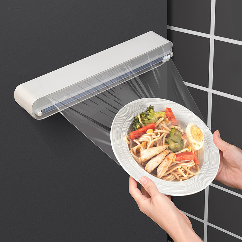 Kitchen Disposable Cling Film Cutter Home Cling Film Cover Food Special Cutting Box Magnetic Suction Refrigerator Magic Tool