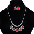 Trendy Jewelry for Women Luxurious Accessories Temperament Water Droplets Jewelry Set Choker Necklace and Earrings