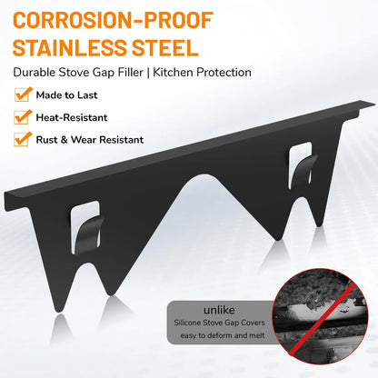 Stainless Steel Stove Gap Cover – Adjustable 35–70 cm