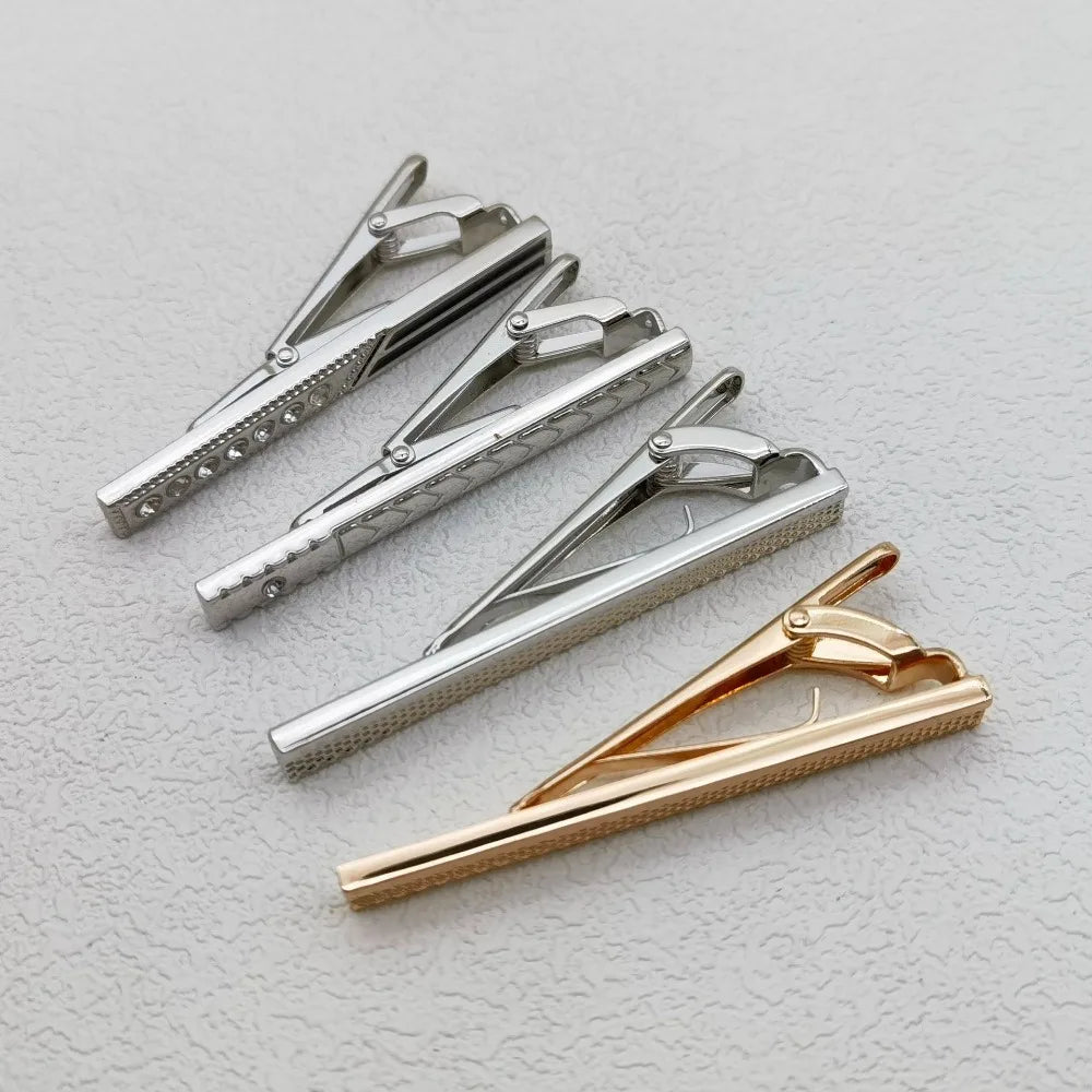Men's Accessories Simple Tie Clips High-quality Copper Jewelry Business Wedding Supplies Women's Shirts Gifts