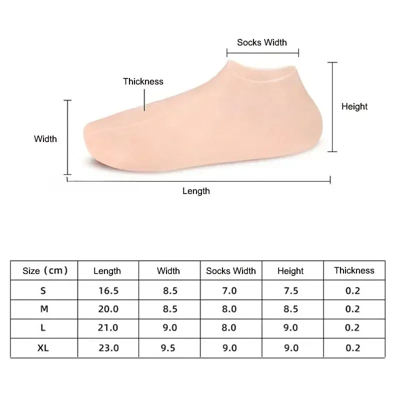 Silicone Moisturizing Socks for Cracked Heels