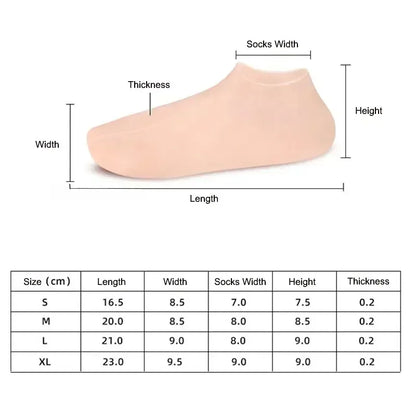 Silicone Moisturizing Socks for Cracked Heels