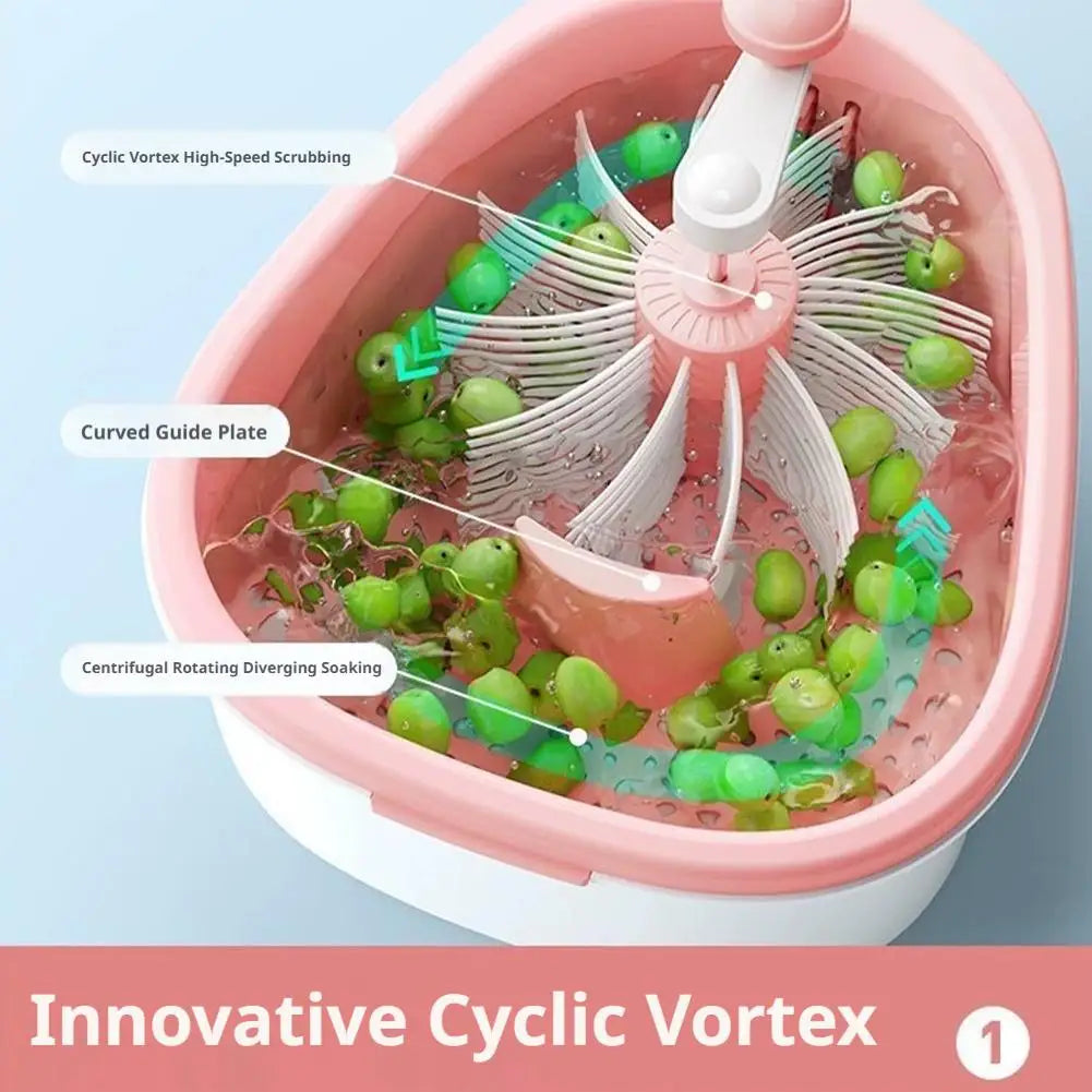 Vortex Fruit Washer – Manual Spin Cleaner