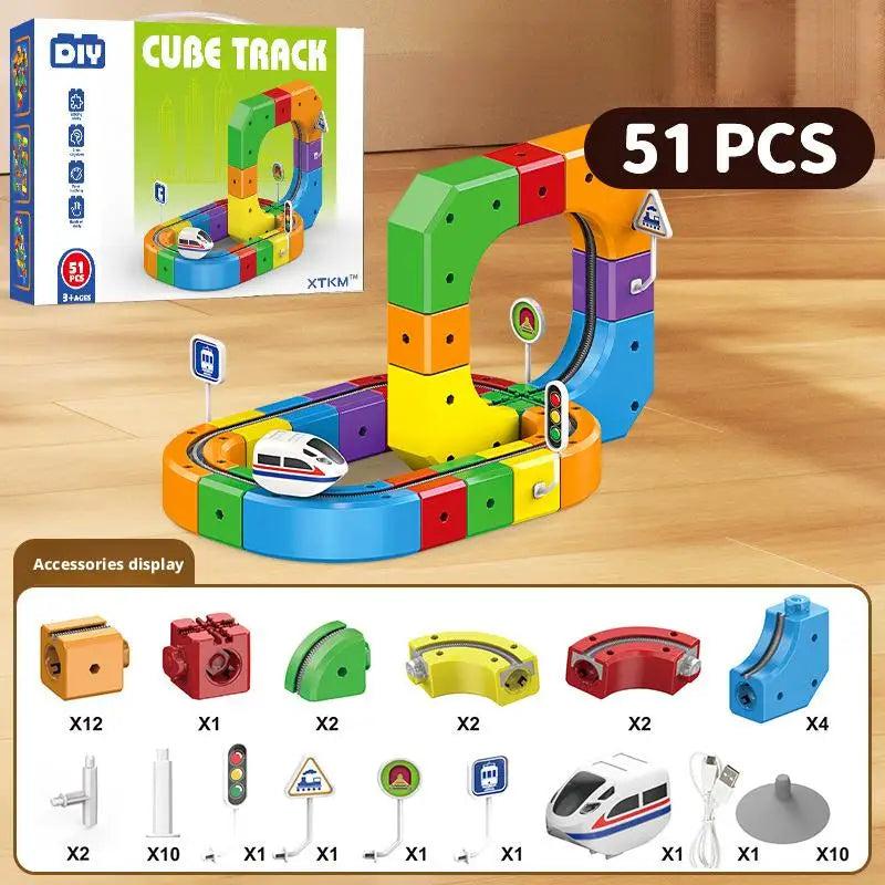 Magnetic Track Set STEM Toy for Kids