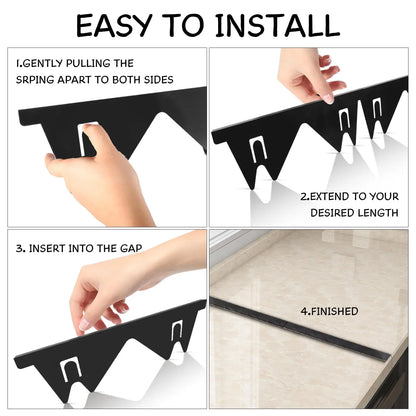 Stainless Steel Stove Gap Cover – Adjustable 35–70 cm