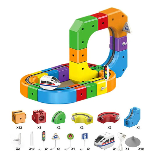 Magnetic Track Set STEM Toy for Kids