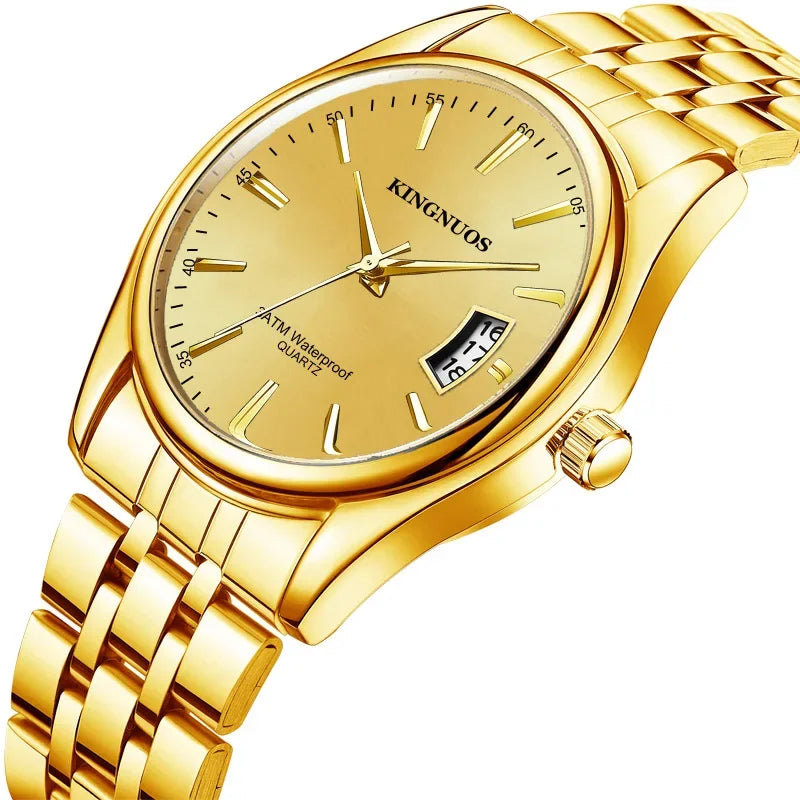 Gold Watch for Men Casual Mens Business Watches Fashion Quartz Wristwatch Man Waterproof Reloj Hombre Dropshipping часы мужские