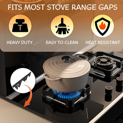 Stainless Steel Stove Gap Cover – Adjustable 35–70 cm