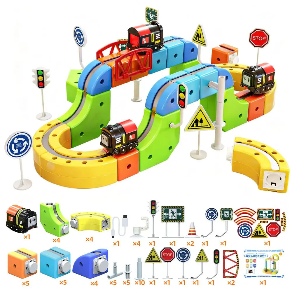 Magnetic Track Set STEM Toy for Kids