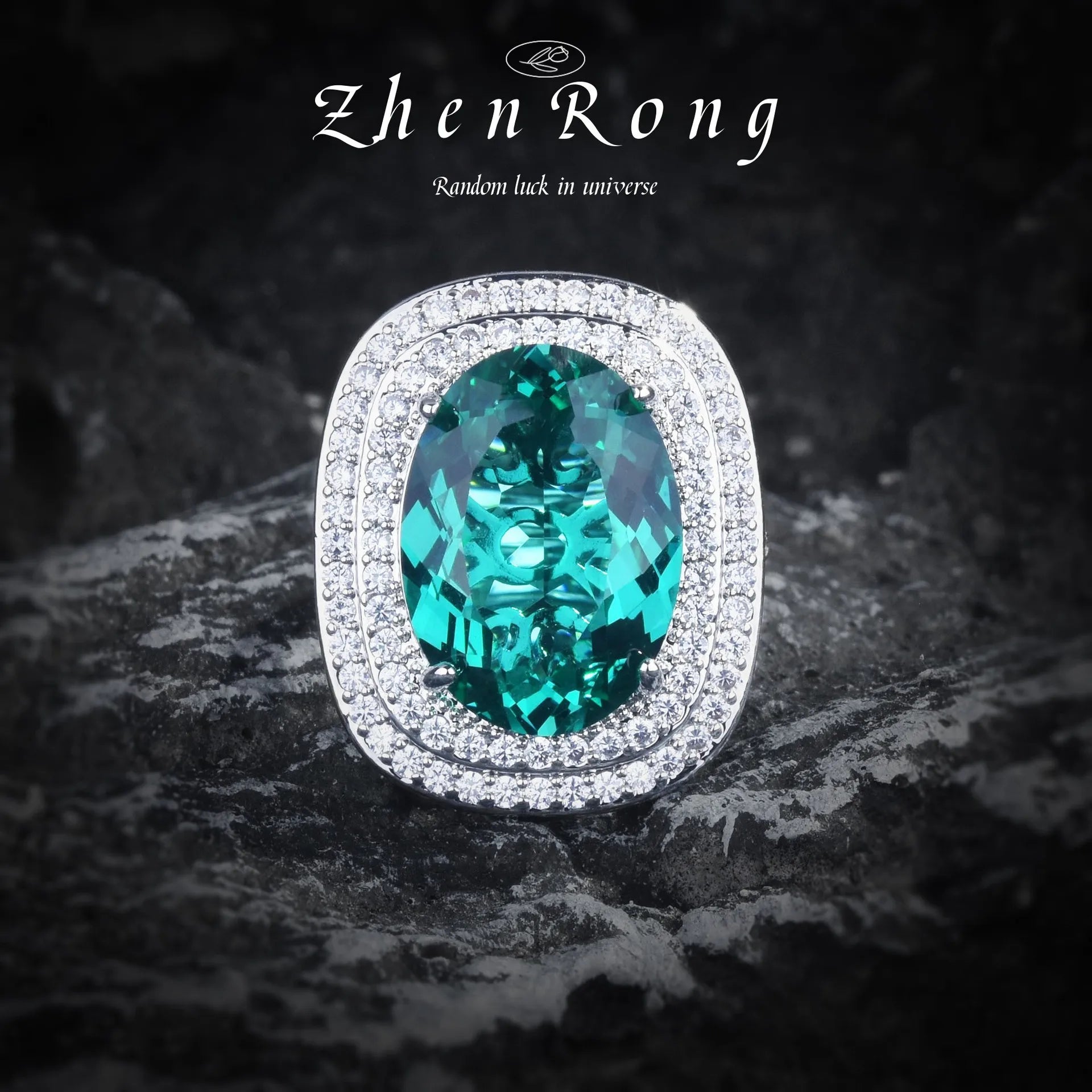 Women‘s Fashion 925 Silver Jewelry AAA CZ Emerald Pendant Necklace Ring Earring Female Vintage Elegant Wedding Party Jewelry Set