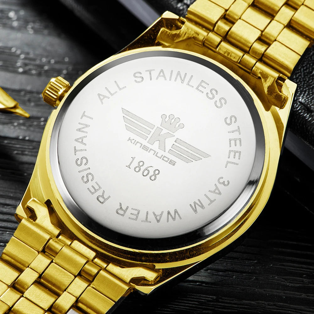 Gold Watch for Men Casual Mens Business Watches Fashion Quartz Wristwatch Man Waterproof Reloj Hombre Dropshipping часы мужские