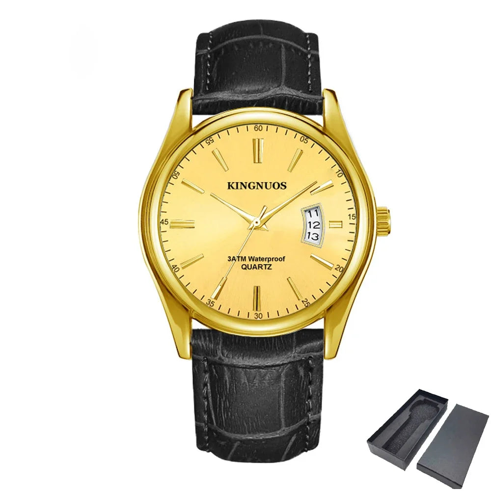 Gold Watch for Men Casual Mens Business Watches Fashion Quartz Wristwatch Man Waterproof Reloj Hombre Dropshipping часы мужские