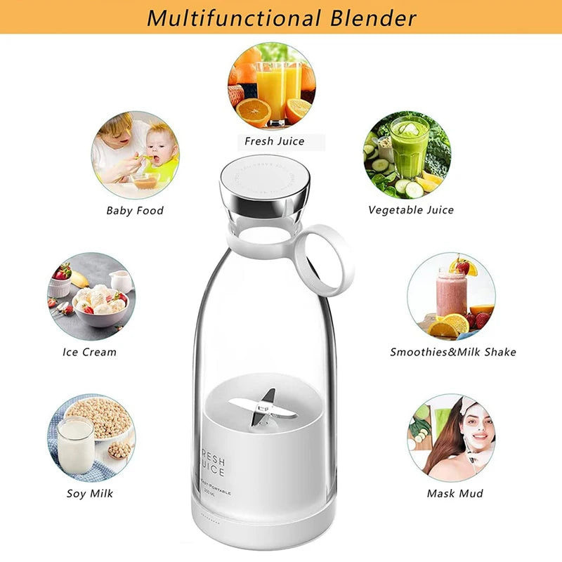 Portable USB Mini Blender & Juicer Cup, 350ml