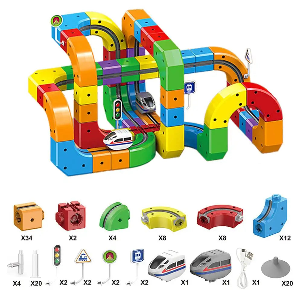 Magnetic Track Set STEM Toy for Kids