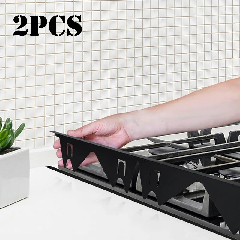 Stainless Steel Stove Gap Cover – Adjustable 35–70 cm