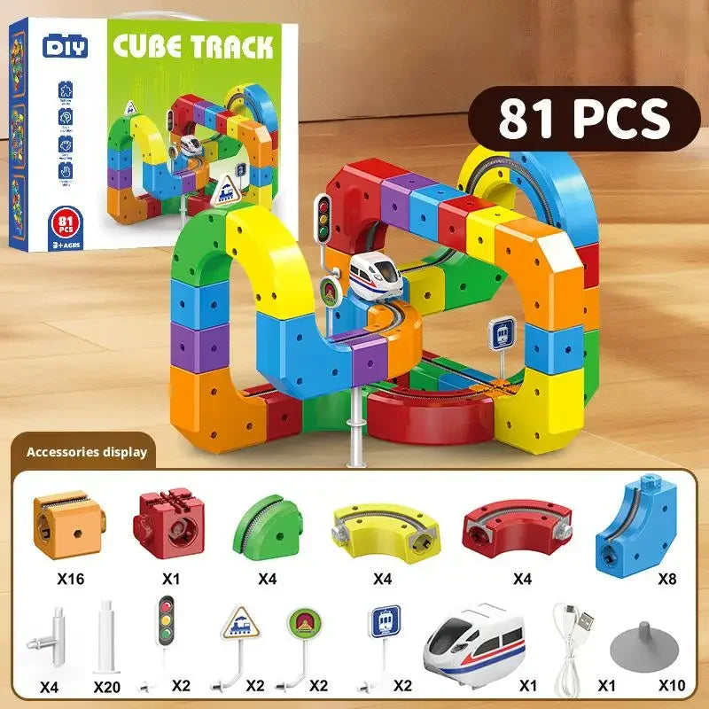 Magnetic Track Set STEM Toy for Kids