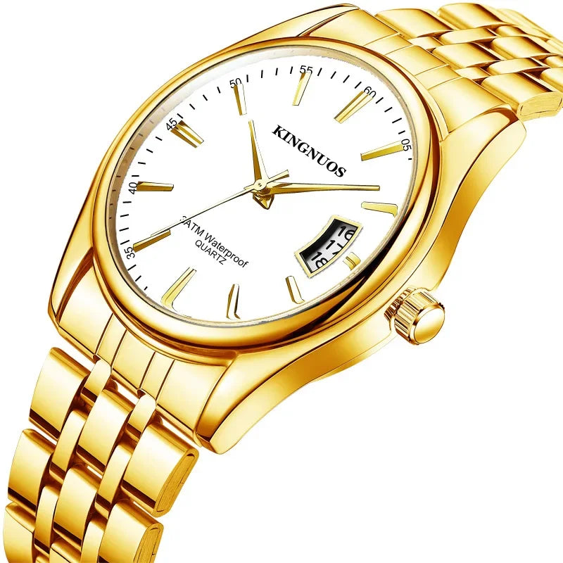 Gold Watch for Men Casual Mens Business Watches Fashion Quartz Wristwatch Man Waterproof Reloj Hombre Dropshipping часы мужские