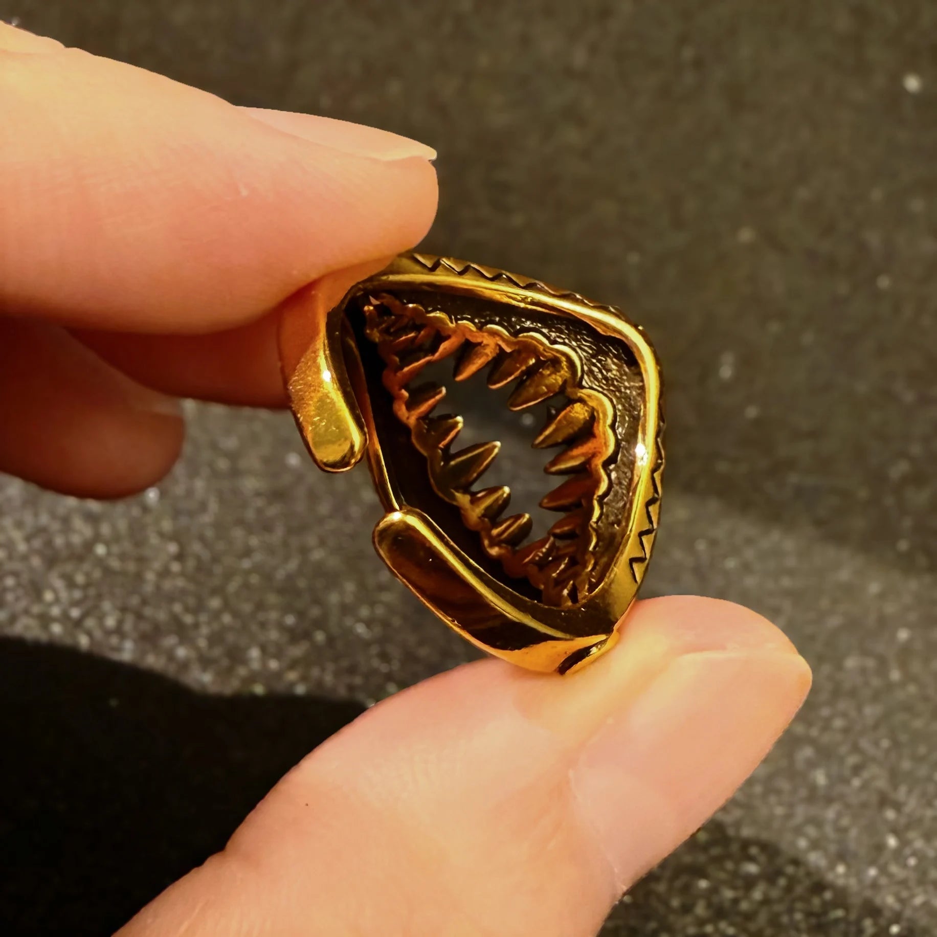 Retro Gold Color The Meg Adjustable Open Ring For Men Punk Gothic Edgy Hiphop Copper Jewelry Vintage Bikers Accessories Man Gift