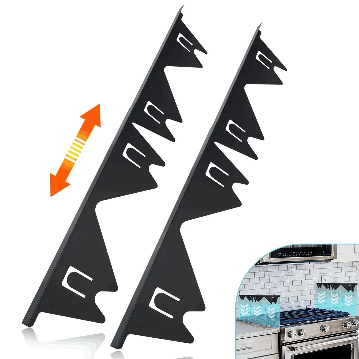 Stainless Steel Stove Gap Cover – Adjustable 35–70 cm
