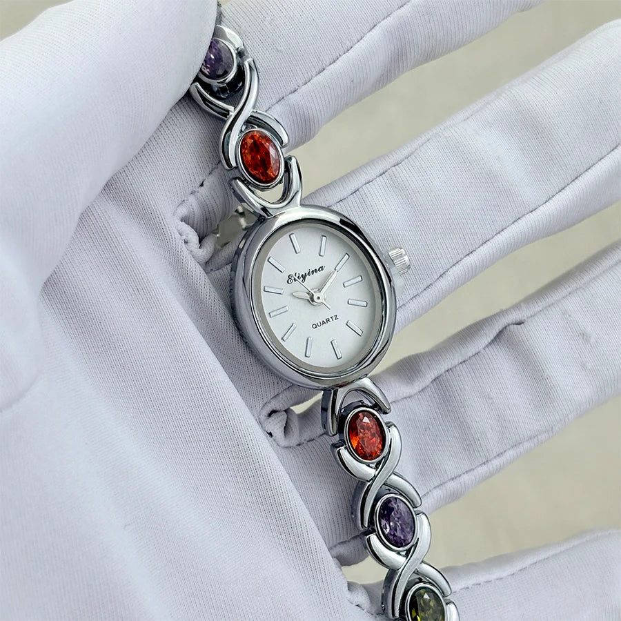 Retro Rainbow Quartz Watch for Women