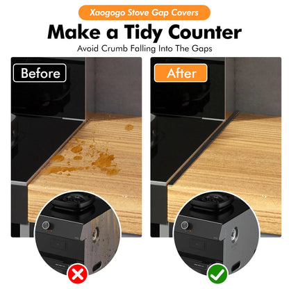 Stainless Steel Stove Gap Cover – Adjustable 35–70 cm