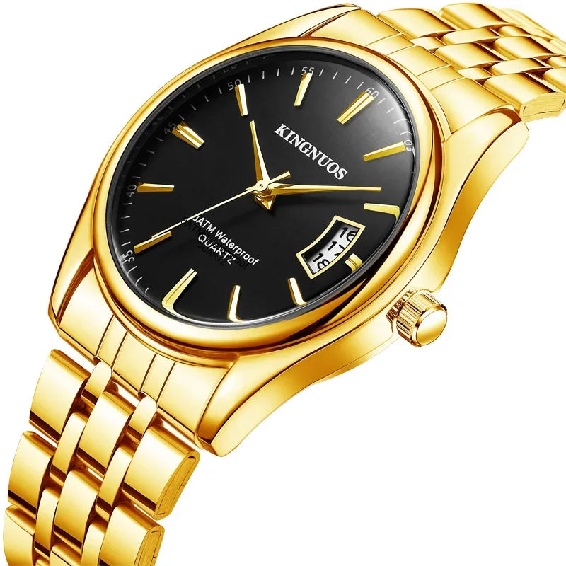 Gold Watch for Men Casual Mens Business Watches Fashion Quartz Wristwatch Man Waterproof Reloj Hombre Dropshipping часы мужские